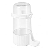 Quail Chick Waterer with Anti-Drowning Shallow Tray for Cage with Anti Drowning Tray White