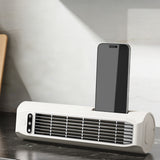 Rechargeable Bladeless Tower Fan USB for Wall Floor Desk Use White