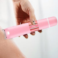 Dual Head Electric Hair Shaver for Women Painless Bikini Trimmer for Leg Arm Body Face Pink