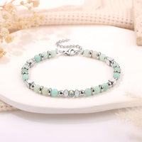 Moonstone & Amazonite Jasper Bracelet for Women – Stainless Steel Jewelry Gift Style 2