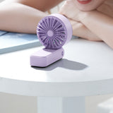 Handheld Foldable High-Speed Fan – Portable for Travel Outdoor Home and Office Lavender Purple