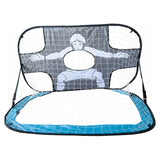 2-in-1 Portable Foldable Soccer Goal with Detachable Target - Blue