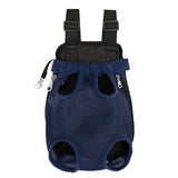 Mesh Dog Cat Carrier Backpack Breathable Front Back Carrying Navy
