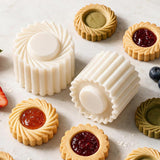 8PCS 2-in-1 Double-Sided Sunflower Cookie Stamp Pastry Mold for Baking Biscuits