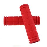 2PCS Bicycle Handlebar Grips – Rubber for MTB & BMX Red