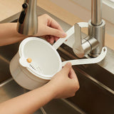 Kitchen Sink Strainer Basket with Faucet Hook – Fruit & Vegetable Stopper White