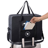 Foldable Travel Bag Large Capacity Sports Shoulder Bag Trip Boarding Bag Black