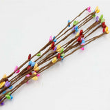 100 PCS Artificial Pussy Willow Branches Realistic Artificial Willow Stems For Party Home Wedding Deco Multicolor