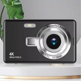 4K HD 1080P Digital Camera Retro Video Camera for Kids Beginners with 32GB TF Card Black