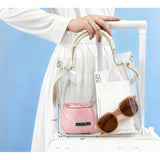 3-Cleaning Modes Ultrasonic Rechargeable Cleaner with Stainless Steel Tank for Retainers Pink