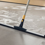 81-130cm Adjustable Telescopic Floor Squeegee 180 Degrees Swivel Water Broom for Bathroom Garage Window Cleaning Navy