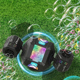 RGB LED Bubble Machine Rechargeable for Party Wedding Event Use Black