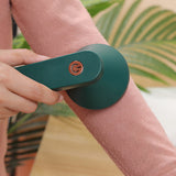 Electric Lint Catcher USB Rechargeable Bobble Remover Fabric Shaver for Clothes Green
