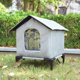 Outdoor Cat House Outdoor Cat House Weatherproof for Indoor and Outdoor Gray
