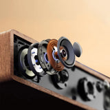 Portable Retro Bluetooth Vinyl Record Player with Built-in Speakers Walnut