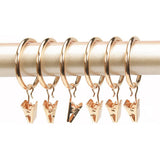 18-Pack Metal Curtain Ring Clips 4.0mm Wire with 50mm Inner Diameter Light Gold