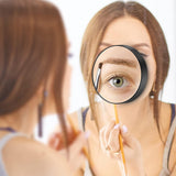 50X Magnifying Mirror Round Compact Mirror with Suction Cup with Tweezers for Makeup