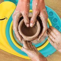 Pottery Wheel Kit for Kids Pottery Painting Set for Arts and Crafts Cyan