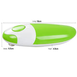 Automatic Electric Can Opener One-Touch Hands-Free Can Opener Battery Operated Kitchen Gadget Green