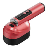 Portable Wireless Electric Hair Comb with Vibration and Oil Mist Spray Red