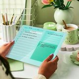 Desktop Acrylic Dry Erase Board with Stand Office Supplies Green