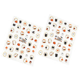 2PCS Halloween Nail Stickers Black Cat Ghost Pumpkin Self Adhesive