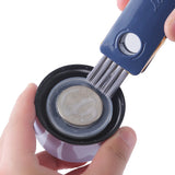 4 in1 Multi-Functional Bottle Cleaning Brush U-shape Bottle Cup Lid Cleaning Brush Blue
