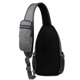 Water-Resistant Crossbody Bag Travel Sling Shoulder Bag with Multiple Compartments Headphone Port Grey