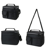 Insulated Lunch Bag Large Capacity with Adjustable Shoulder Strap Black