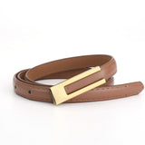 Women's Casual Belt PU Leather Vintage Adjustable 72-94cm Brown