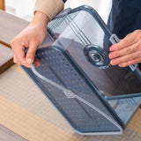 Transparent Bread Box with Timer Drainboard Lid Kitchen Storage Container for Food Large
