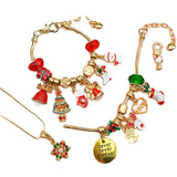 24 DAYS Christmas Advent Countdown Calendar Bracelets Set DIY Charm Bracelet Making Kit Style 1