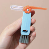 3 in 1 Cup Lid Cleaning Brush Crevice Cleaning Brush for Bottle Gap Tight Spaces Cup Blue