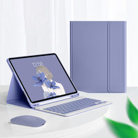 Wireless Bluetooth Keyboard with Keyboard Case and Mouse Compatible with iPad 11 (A16) 2025 And 10th 10.9(2022) Purple