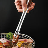 6 Pcs Long Handle Food Tongs Stainless Steel Grill Tweezers