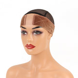 2 PCS Wig Grip Adjustable HeadBand Velvet Elastic Comfort Fastern Wig Band Brown