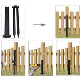 Fence Post Anchors Set Ground Anchors for Quick Fence Repair