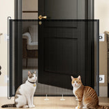 Retractable Mesh Pet Barrier Dog Gate Security Fence for Stairs Doorways Small