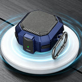 Protective Case Compatible With Samsung Galaxy Buds 4 and 4 Pro Shockproof Earbuds Case Cover with Lock Clip Blue