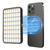 Portable Selfie Light USB-Rechargeable LED Phone Light for Video Makeup Live Stream Black