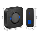 300M Range Wireless Doorbell Kit 5 Levels Volume and 55 Chimes Adjustable for Home Business