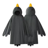 Wearable Goose Blanket Hoodie Onesie Oversized Flannel Cozy Hooded with Sleeves for Teens Adult Gray