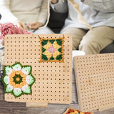 Needlework Blocking Board with 10 Rod Pins for Knitting and Hooking