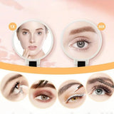 Foldable Double-sided Makeup Mirror 1X 30X Magnifying Mirror with Adjustable Stand White