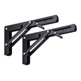 2Pcs 90 Degree Folding Shelf Brackets Shelf Black