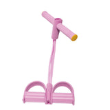 6-Tube Resistance Band Set – Ankle Puller & Foot Pedal Fitness Rope for Home Gym Pink