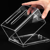Lockable Collection Box with Keys for Suggestion Donations Voting Clear