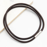 5Pcs Woven Necklace Rope Leather Cord Adjustable Rope for DIY Jewelry Coffee