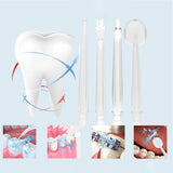 Cordless Water Flosser Portable 3-Mode Teeth Cleaner Rechargeable Oral Irrigator with 4 Jets Pink