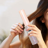Wireless Hair Straightener and Curler Portable USB Rechargeable Hair Styling Comb Flat Iron for Travel Pink